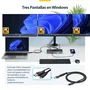 StarTech.com Docking Station Universal USB-C de 3 Pantallas PD 140W 4K DK30C2DPEPRUE Gris