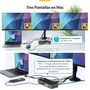 StarTech.com Docking Station Universal USB-C de 3 Pantallas PD 140W 4K DK30C2DPEPRUE Gris