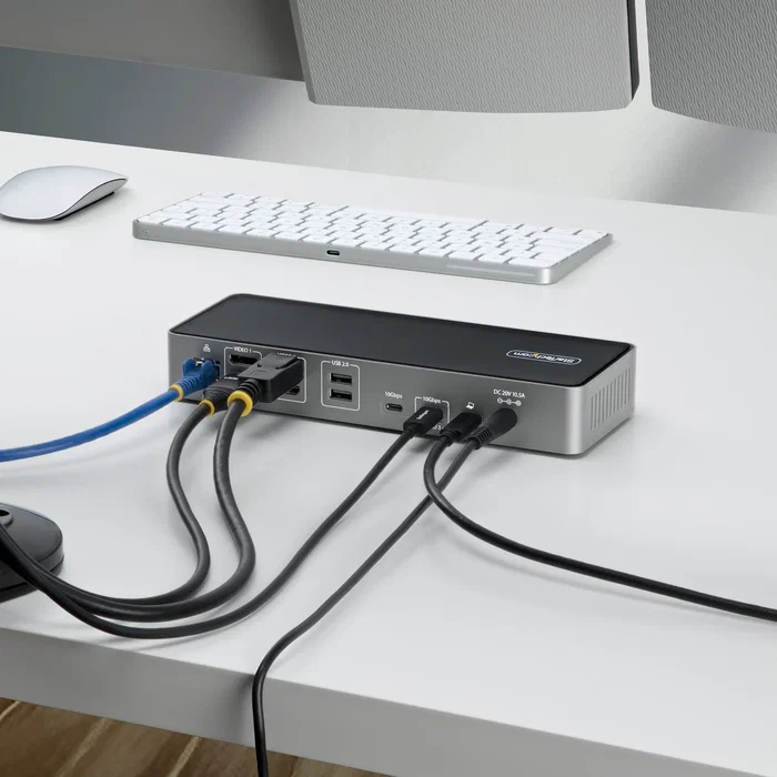 StarTech.com Docking Station Universal USB-C de 3 Pantallas, 140W, Gris StarTech.com Docking Station Universal USB-C de 3 Pantallas, 140W, Gris