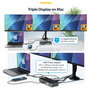 StarTech.com Docking Station Universal USB-C de 3 Pantallas Gris