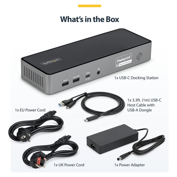 StarTech.com Docking Station Universal USB-C de 3 Pantallas Gris StarTech.com Docking Station Universal USB-C de 3 Pantallas Gris