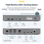 StarTech.com Docking Station Universal USB-C de 3 Pantallas Gris