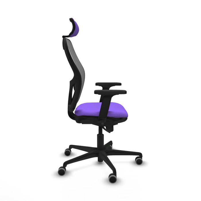 PIQUERAS Y CRESPO Silla de oficina Jorquera con mecanismo Sincro, Tela Lila y Malla Gris PIQUERAS Y CRESPO Silla de oficina Jorquera con mecanismo Sincro, Tela Lila y Malla Gris