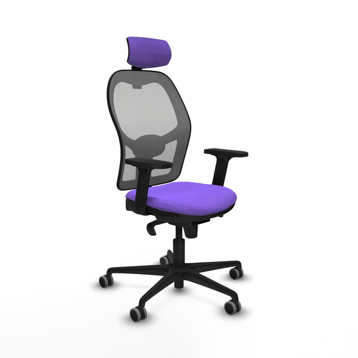 PIQUERAS Y CRESPO Silla de oficina Jorquera con mecanismo Sincro, Tela Lila y Malla Gris PIQUERAS Y CRESPO Silla de oficina Jorquera con mecanismo Sincro, Tela Lila y Malla Gris