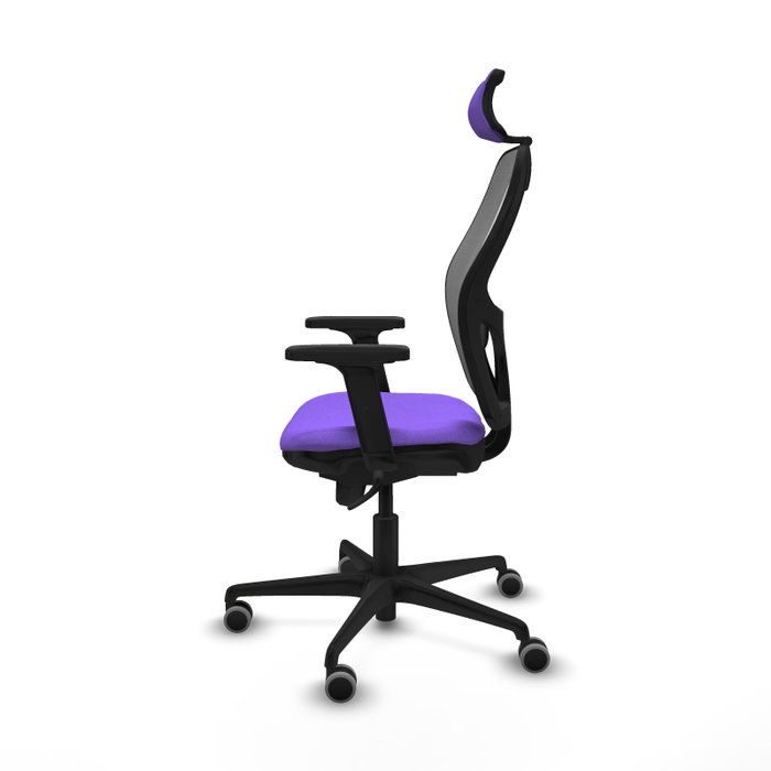 PIQUERAS Y CRESPO Silla de oficina Jorquera con mecanismo Sincro, Tela Lila y Malla Gris PIQUERAS Y CRESPO Silla de oficina Jorquera con mecanismo Sincro, Tela Lila y Malla Gris