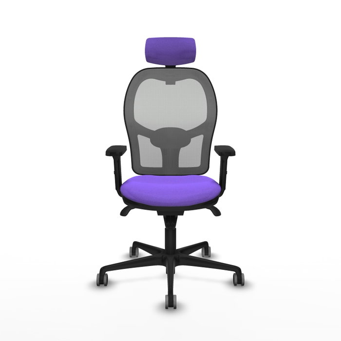 PIQUERAS Y CRESPO Silla de oficina Jorquera con mecanismo Sincro, Tela Lila y Malla Gris PIQUERAS Y CRESPO Silla de oficina Jorquera con mecanismo Sincro, Tela Lila y Malla Gris