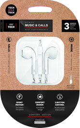 Tech One Tech EarTech TEC1001 Auriculares con Micrófono Blanco