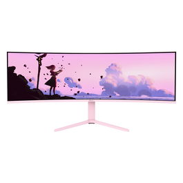 Arozzi Nova 49" Curved Monitor Gaming, Pantalla VA 5120 x 1440 Dual QHD, 165Hz, 4ms, 1500R, Altavoces, HDMI 2.1, DisplayPort, Rosa