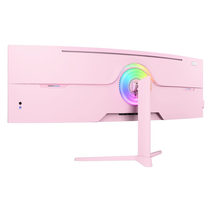 Arozzi Nova 49" Curved Monitor Gaming, Pantalla VA 5120 x 1440 Dual QHD, 165Hz, 4ms, 1500R, Altavoces, HDMI 2.1, DisplayPort, Rosa