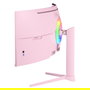 Arozzi Nova 49" Curved Monitor Gaming, Pantalla VA 5120 x 1440 Dual QHD, 165Hz, 4ms, 1500R, Altavoces, HDMI 2.1, DisplayPort, Rosa