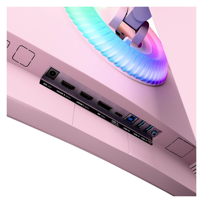 Arozzi Nova 49" Curved Monitor Gaming, Pantalla VA 5120 x 1440 Dual QHD, 165Hz, 4ms, 1500R, Altavoces, HDMI 2.1, DisplayPort, Rosa