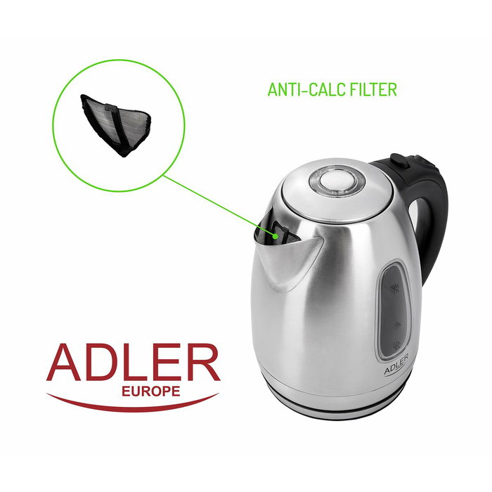 Adler AD 1223 Hervidor Eléctrico Inox Adler AD 1223 Hervidor Eléctrico Inox