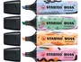 Stabilo BOSS Rotulador Fluorescente Original Pastel, Expositor de 30 Unidades, Colores Surtidos