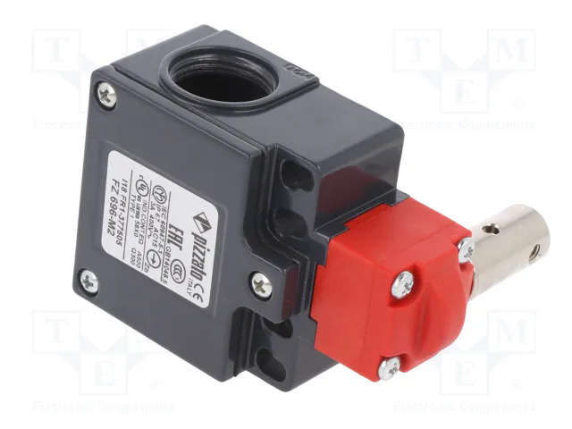 PIZZATO ELETTRICA Interruptor de seguridad de bisagra FZ NC + NA gris y rojo
