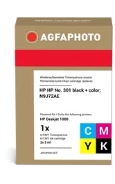 HP 301 Negro y Color Multipack Original 355 Páginas Compatible con HP