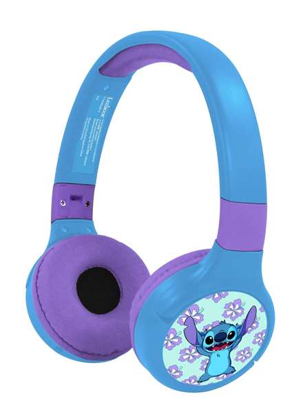LEXIBOOK Auriculares 2 en 1 Disney Stitch Bluetooth y con cable