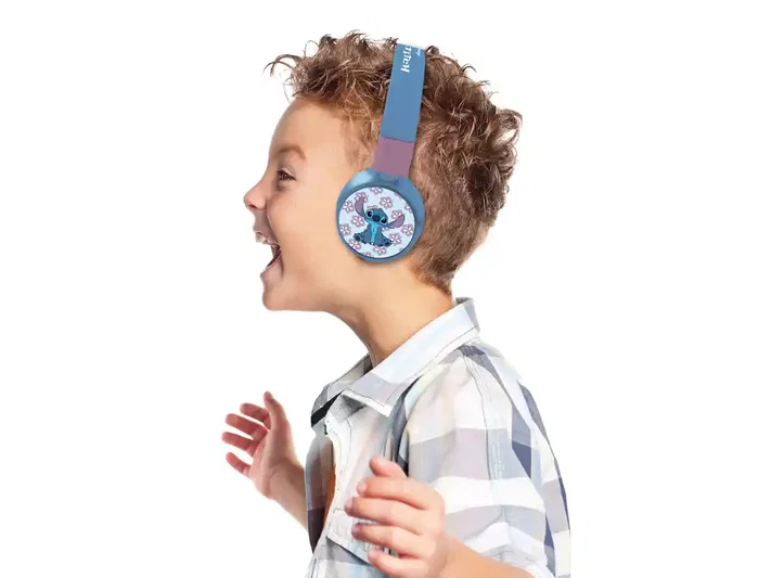 LEXIBOOK Auriculares 2 en 1 Disney Stitch Bluetooth y con cable