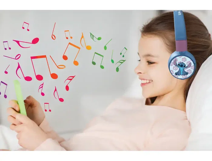 LEXIBOOK Auriculares 2 en 1 Disney Stitch Bluetooth y con cable