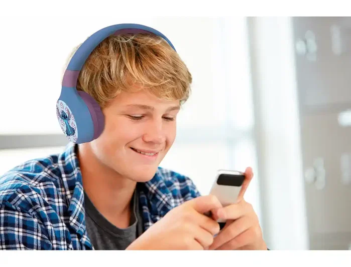 LEXIBOOK Auriculares 2 en 1 Disney Stitch Bluetooth y con cable