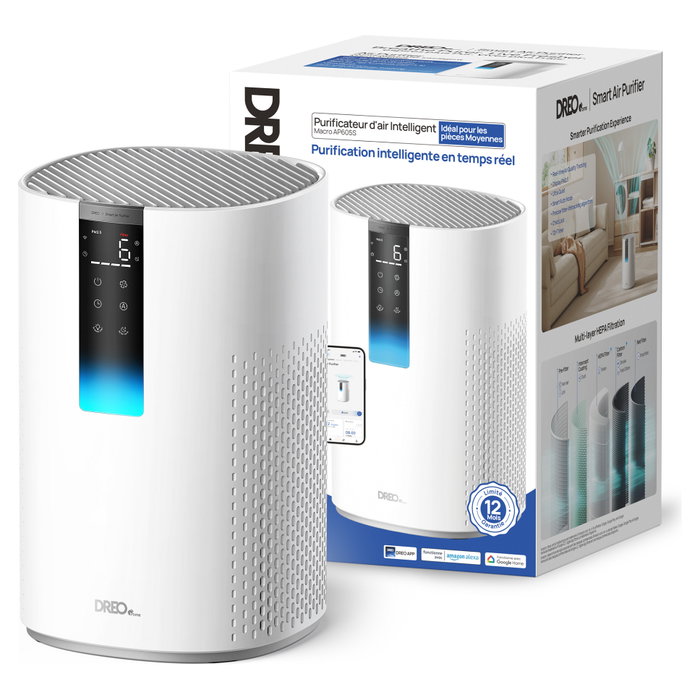 DREO Dreo Macro 605S Purificador de Aire Inteligente 5 en 1 Blanco