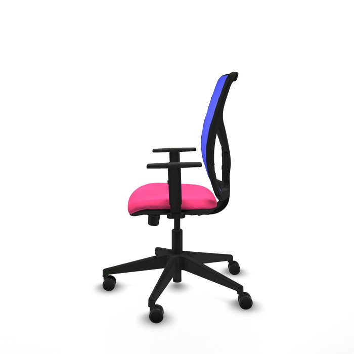 PIQUERAS Y CRESPO Silla de oficina Motilla con mecanismo Sincro/Traslack, Rosa y Azul