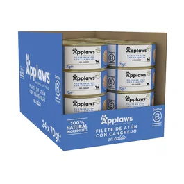 Applaws Pack 24 Latas Comida Húmeda para Gatos Atún y Cangrejo 70 gr Cada Una
