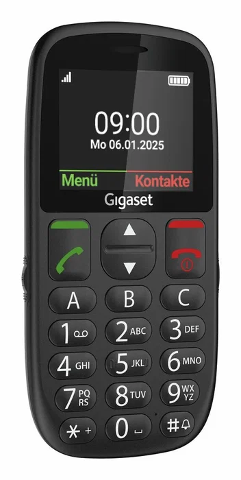 Gigaset GL395 - Teléfono móvil para personas mayores, Negro