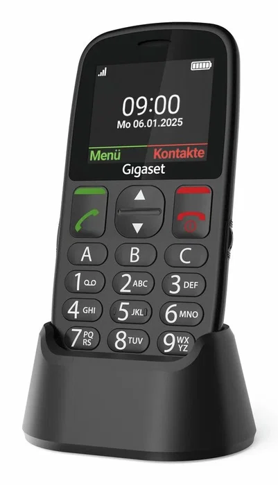 Gigaset GL395 - Teléfono móvil para personas mayores, Negro