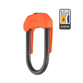Hiplok Candado U con sistema CLIP+RIDE, grillete acero 14mm, Gold Sold Secure, 150x85mm, 1100g