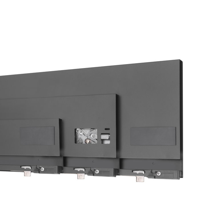 Emuca Cajón exterior Protone 30kg con guías de extracción total y cierre suave, Altura 93mm, profundidad 350mm, Acero, Gris antracita