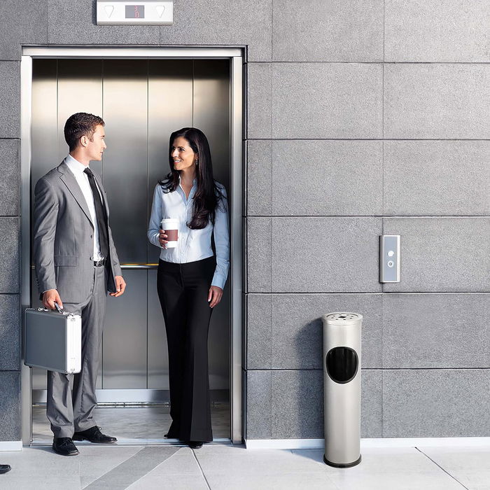 Inde Papelera-Cenicero Ss 8L 14.7x14.7x56.5cm (4 Unidades) Inde Papelera-Cenicero Ss 8L 14.7x14.7x56.5cm (4 Unidades)