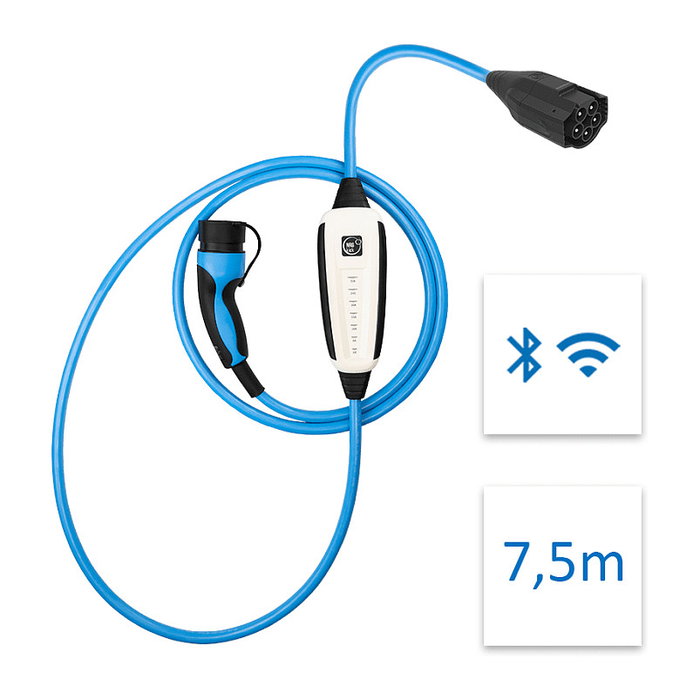 NRGkick 32A Pure 7,5m WLAN Cable de Carga Tipo 2 Derecho a Derecho IP67 IP69K 22 kW NRGkick 32A Pure 7,5m WLAN Cable de Carga Tipo 2 Derecho a Derecho IP67 IP69K 22 kW