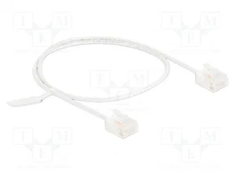 DeLOCK Cable de red RJ45 Cat.6 UTP Ultra Slim 0,5 m Blanco