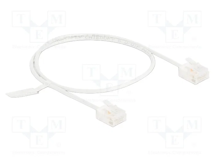 DeLOCK Cable de red RJ45 Cat.6 UTP Ultra Slim 0,5 m Blanco DeLOCK Cable de red RJ45 Cat.6 UTP Ultra Slim 0,5 m Blanco
