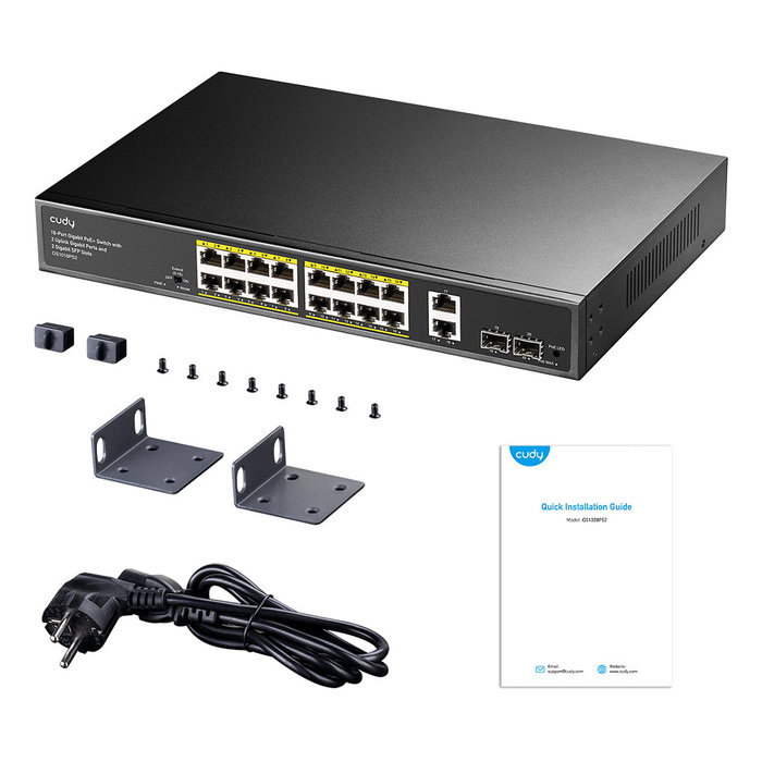 Cudy GS1018PS2 Switch de red 16+2P PoE+ SFP