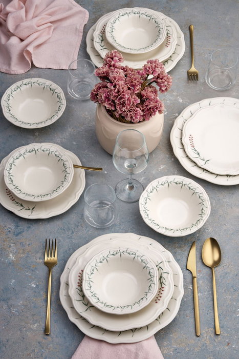 Hermia Windsor Garden Juego de Cena de Porcelana 24 Piezas
