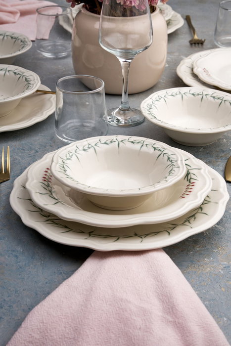 Hermia Windsor Garden Juego de Cena de Porcelana 24 Piezas