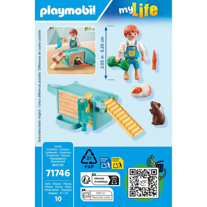 Playmobil Casa Para Cobayas 71746 | Parque Infantil Interior con Accesorios para Niños y Niñas +4 Años