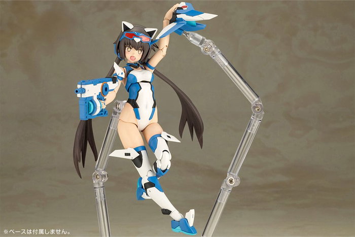 Frame Arms Girl Maqueta Plastic Model Kit Stylet Swimsuit Blue Impulse Color Ver. 16 cm