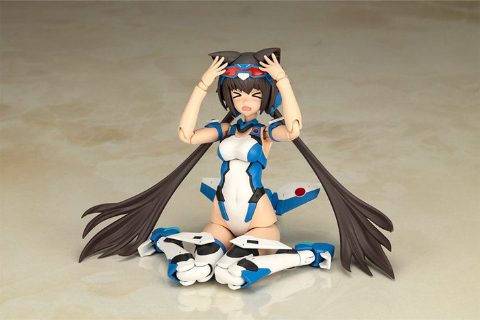 Frame Arms Girl Maqueta Plastic Model Kit Stylet Swimsuit Blue Impulse Color Ver. 16 cm