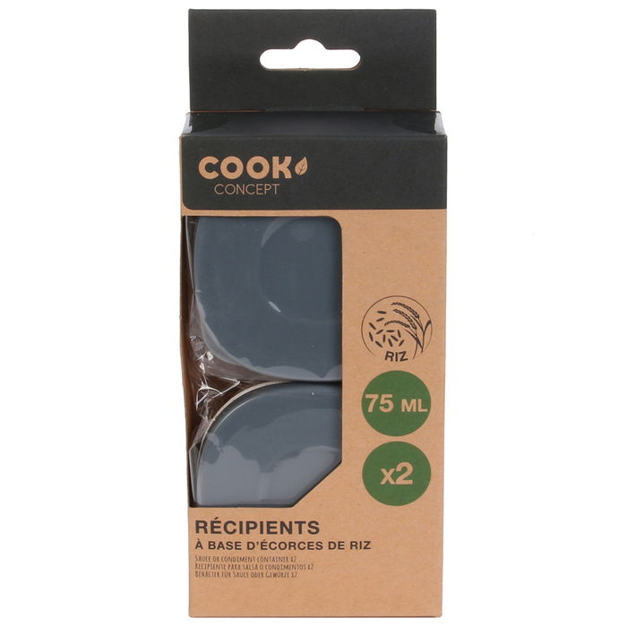 Cook Concept Juego De 2 Mini Herméticos 75 Ml Eco Concept