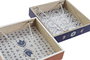 DKD Home Decor Servilletero MDF y Metal Azulejos Surtido 2 Unidades