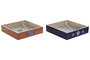 DKD Home Decor Servilletero MDF y Metal Azulejos Surtido 2 Unidades