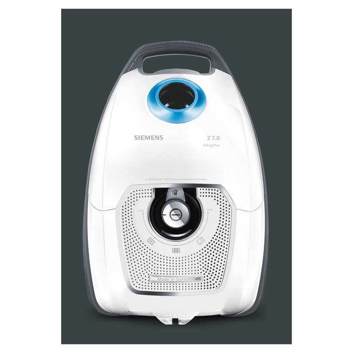 Siemens VSZ7442S Aspiradora cilíndrica 650W con Filtro Allergy Plus, color azul gris blanco