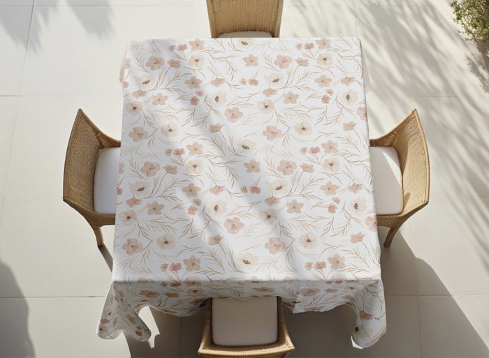 Hermia Mantel ASR-TBLCLT25-8 140 x 300 cm, 50% Algodón 50% Poliéster, Elegante y Duradero para Cualquier Comedor