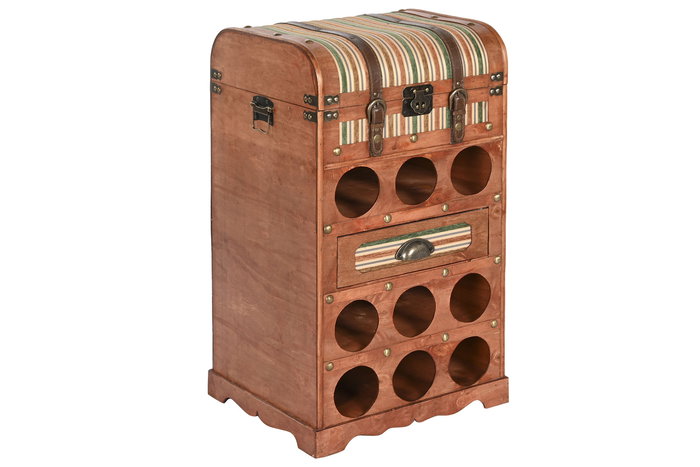 DKD Home Decor Botellero Colonial Marron Multicolor Alamo y PU 35.5 x 71 x 40 cm DKD Home Decor Botellero Colonial Marron Multicolor Alamo y PU 35.5 x 71 x 40 cm