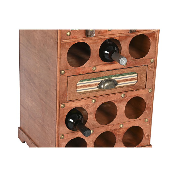 DKD Home Decor Botellero Alamo PU Marrón DKD Home Decor Botellero Alamo PU Marrón