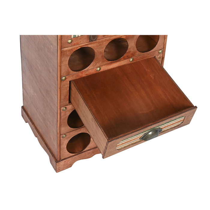 DKD Home Decor Botellero Alamo PU Marrón DKD Home Decor Botellero Alamo PU Marrón