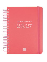 FINOCAM Agenda Escolar Cosmo Wire-O 2026-27 Roja con Tapa Extradura