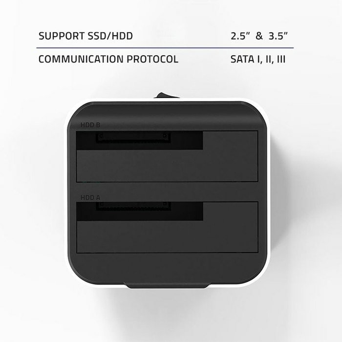 QOLTEC Estación de acoplamiento USB 3.0 para HDD/SSD SATA QOLTEC Estación de acoplamiento USB 3.0 para HDD/SSD SATA